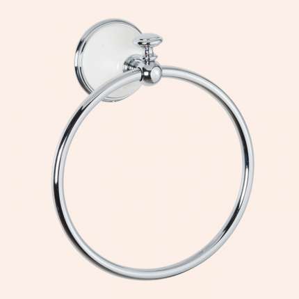 Держатель полотенец Tiffany World Harmony TWHA015bi/cr кольцо, белый/хром