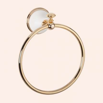 Держатель полотенец Tiffany World Harmony TWHA015bi/oro кольцо, белый/золото