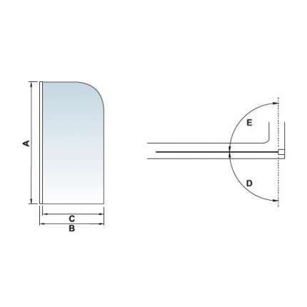 Шторка на ванну RGW SC-05 80х150 прозрачное стекло