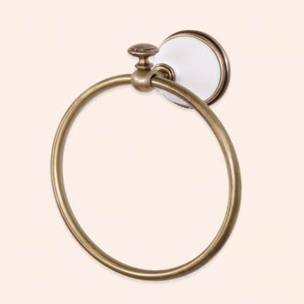 Держатель полотенец Tiffany World Harmony TWHA015bi/br кольцо, белый/бронза