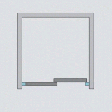 Душевая дверь RGW CL-11 (86-91)х185 прозрачное стекло
