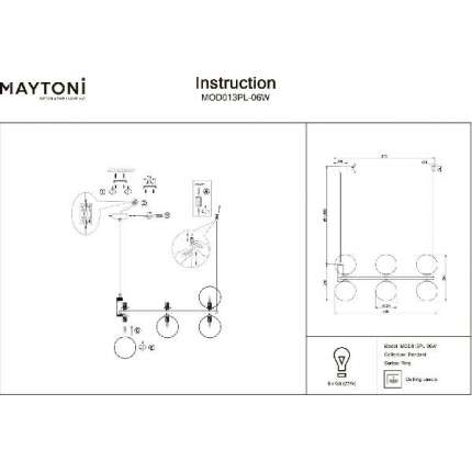 Подвесной светильник Maytoni Ring MOD013PL-06W