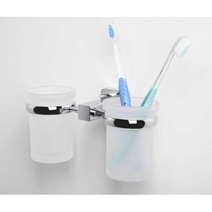 Стакан для зубных щеток WasserKraft Lippe K-6528D двойной хром