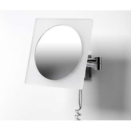 Косметическое зеркало WasserKraft K-1008 с увеличением и подсветкой LED хром