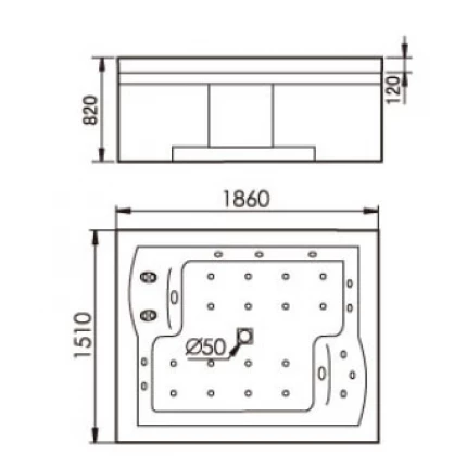 Акриловая ванна Gemy G9052 II K L левая
