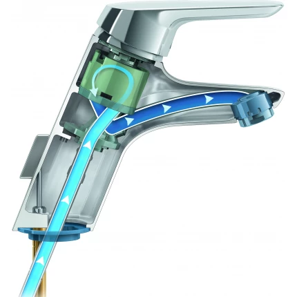 Смеситель для раковины Ideal Standard Ceramix Blue A5646AA со сливным гарнитуром, хром