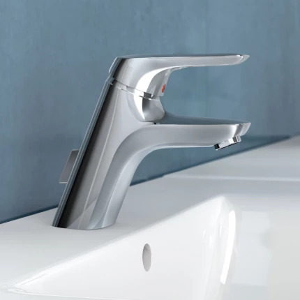 Смеситель для раковины Ideal Standard Ceramix Blue A5646AA со сливным гарнитуром, хром