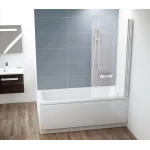 Шторка для ванны Ravak Chrome CVS1-80 R блестящий+ транспарент 7QR40C00Z1