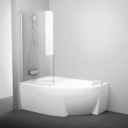 Шторка для ванны Ravak Chrome CVSK1 Rosa 160/170 L блестящая+транспарент 7QLS0C00Y1