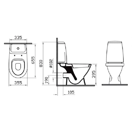 Унитаз напольный VitrA Grand 9763B003-7200 с функцией биде и сиденьем микролифт