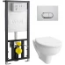 Унитаз подвесной VitrA S20 9004B003-7202 безободковый, с инсталляцией и сиденьем микролифт