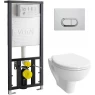 Унитаз подвесной VitrA S20 9004B003-7202 безободковый, с инсталляцией и сиденьем микролифт