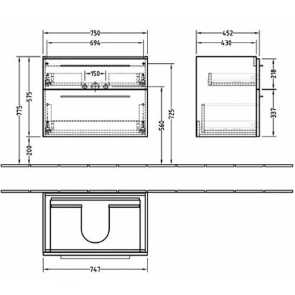 Тумба под раковину Villeroy Boch Verity Design цвет белый глянцевый B02100DH