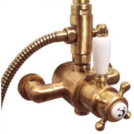 Смеситель термостат Gattoni Termostatici TSRE940V0.I br для душа, бронза