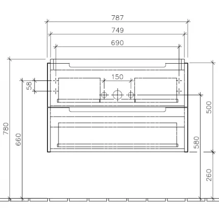 Тумба под раковину Villeroy Boch Subway 2.0, A690 10 DH