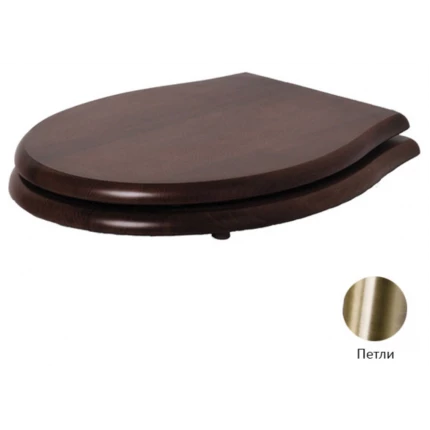 Сиденье для унитаза Azzurra Jubilaeum/Giunone 1800NM/F noce/br с микролифтом, бронза