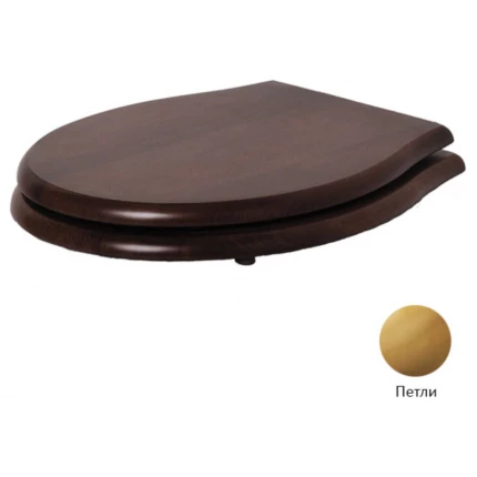 Сиденье для унитаза Azzurra Jubilaeum/Giunone 1800NM/F noce/oro с микролифтом, золото