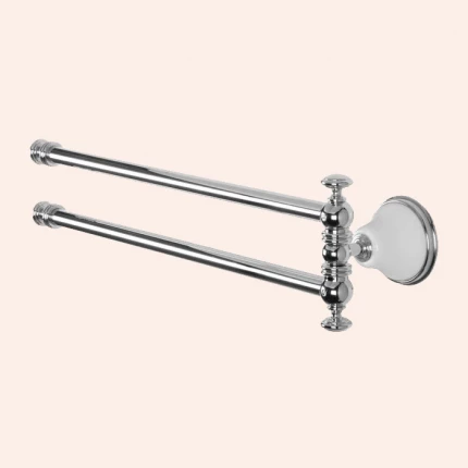 Держатель полотенец Tiffany World Harmony TWHA013bi/cr двойной 49 см, белый/хром