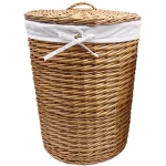 Корзина для белья WasserKraft Leine 45x45x56 WB-350-L с крышкой коричневая