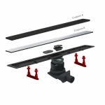 Душевой трап Pestan Confluo Frameless Line 850 Black Glass 13701206 с решеткой