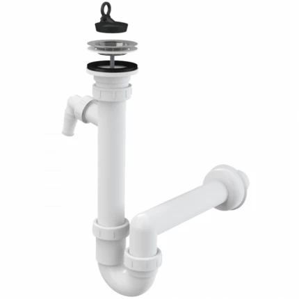Сифон для кухонной мойки AlcaPlast A810-DN40 белый